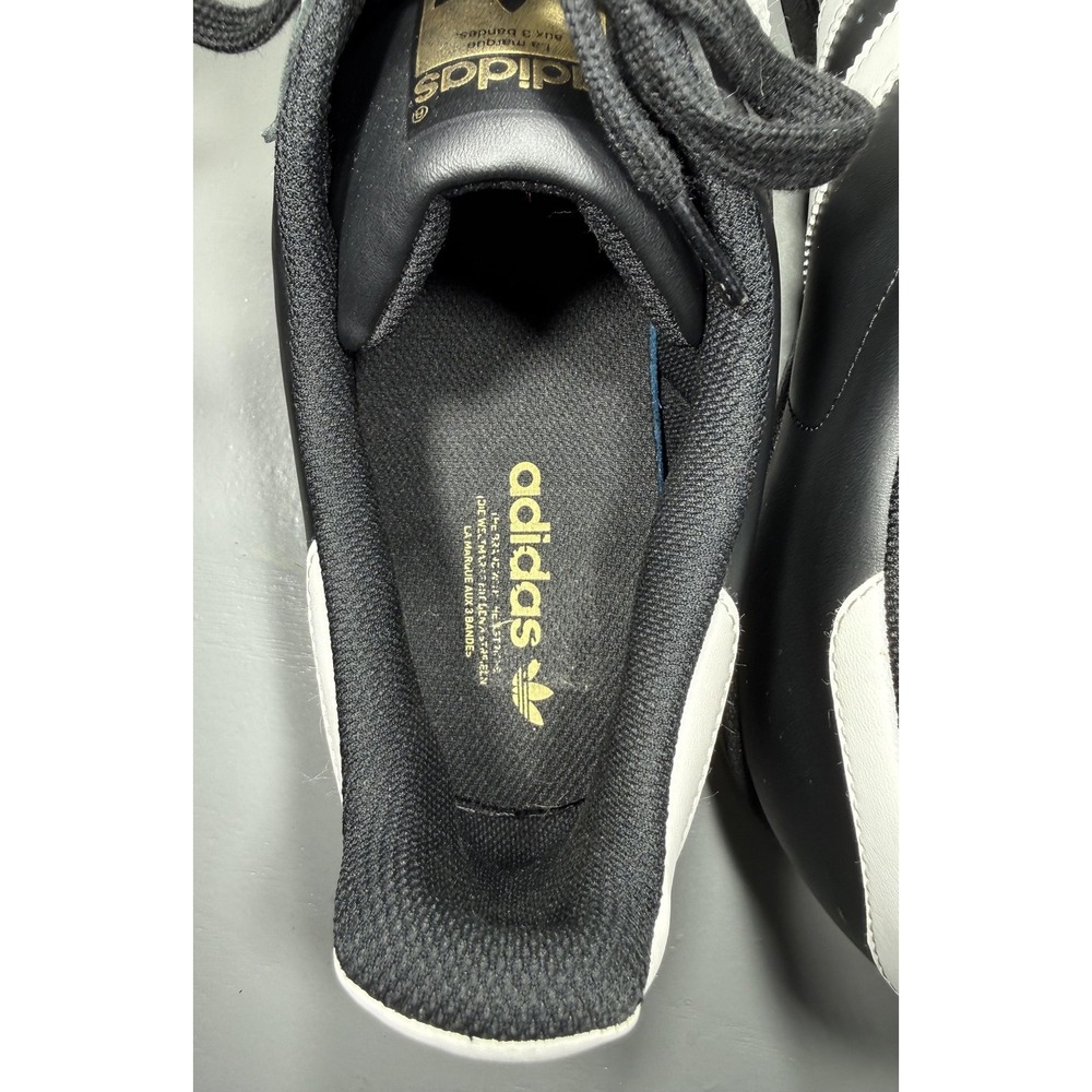 Adidas Superstar Shoes Mens Size 20 Black White Leather Shell Toe B27140 Classic - Picture 8 of 11